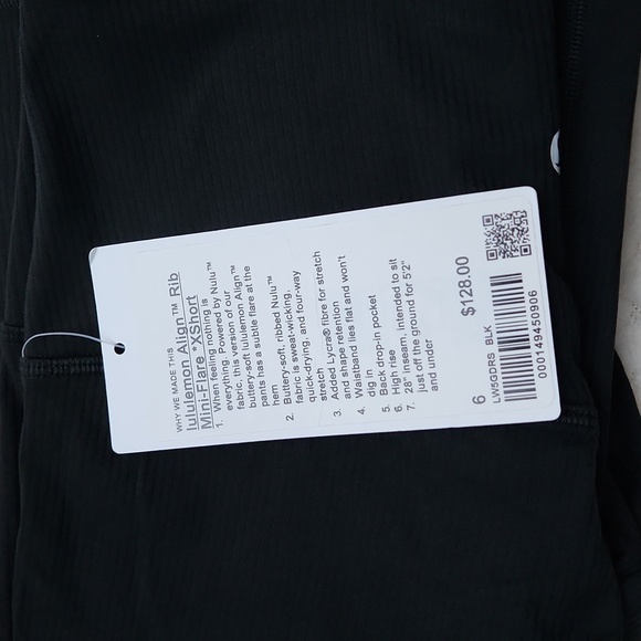 Nwt Lululemon Align Rib Mini Flare Pants *X-Short - Picture 8 of 8